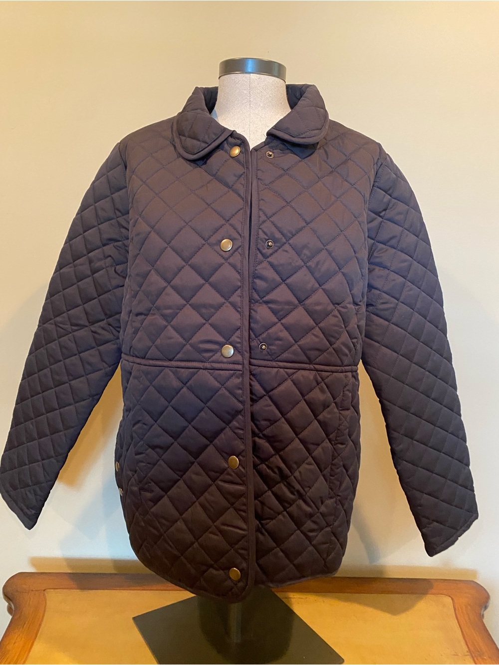 Women’s Croft And Barrow Black Quilted Jacket NWOT Size M